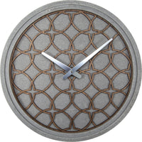 NeXtime Concreto Love - Stijlvolle wandklok zonder tikken - 39 cm Grijs