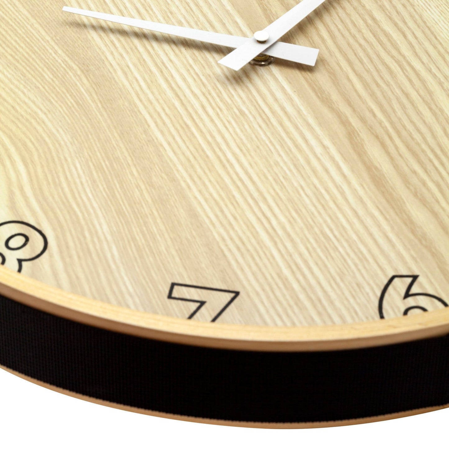 NeXtime Loop Big - Stille wandklok met design - Hout en Textiel