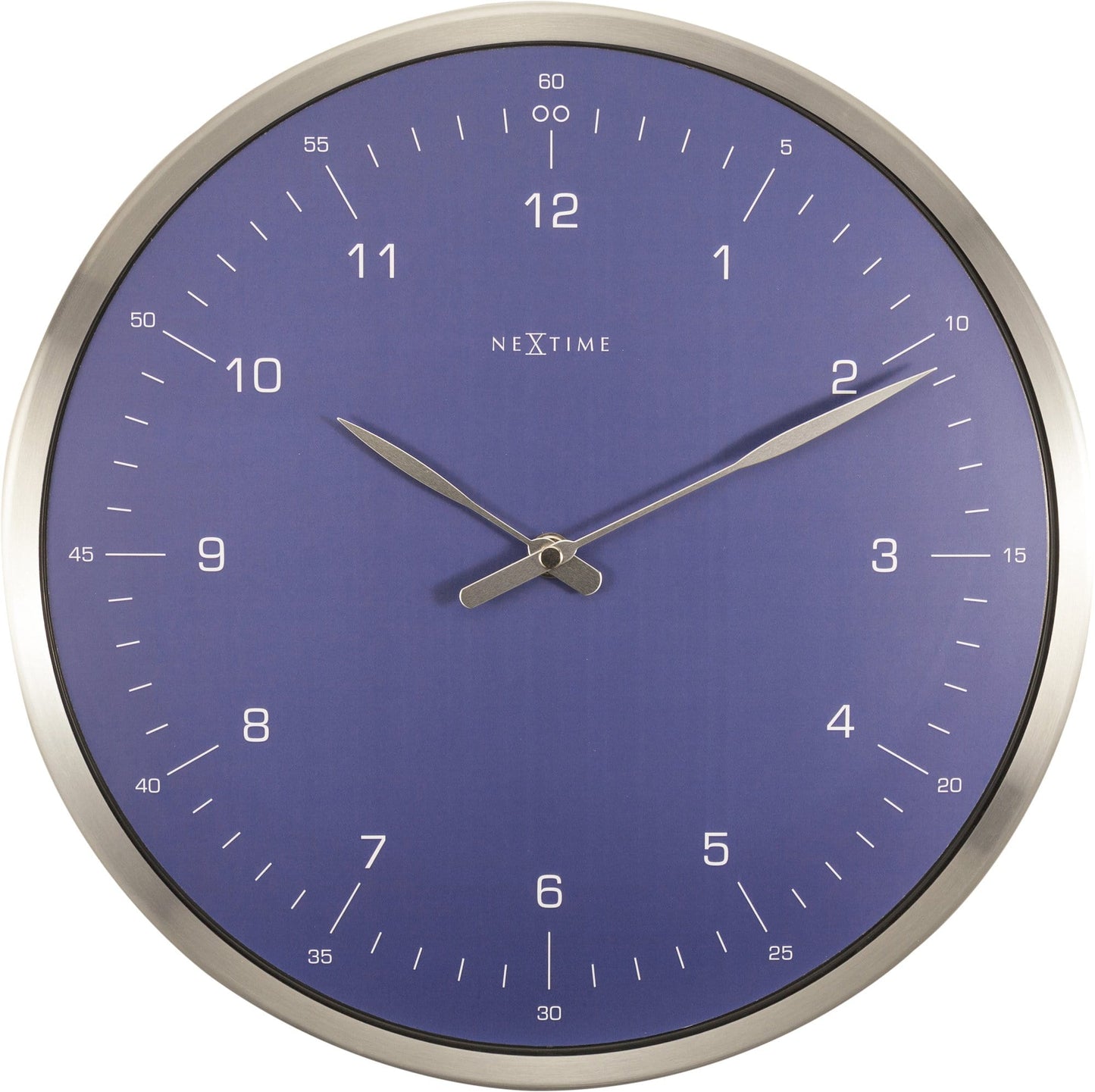NeXtime 60 Minutes - Stille Wandklok met Koepelglas - 33 cm