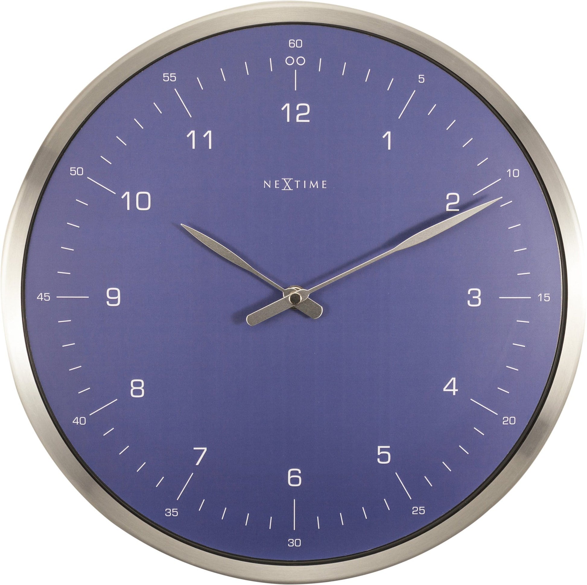NeXtime 60 Minutes - Stille Wandklok met Koepelglas - 33 cm