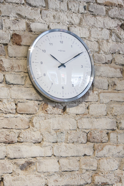 NeXtime 60 Minutes - Stille Wandklok met Koepelglas - 33 cm