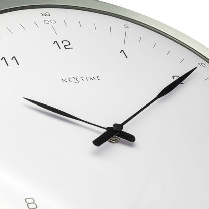 NeXtime 60 Minutes - Stille Wandklok met Koepelglas - 33 cm