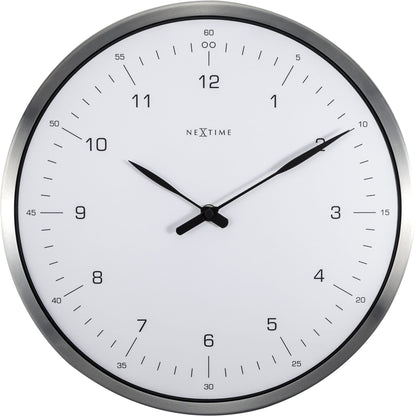 NeXtime 60 Minutes - Stille Wandklok met Koepelglas - 33 cm