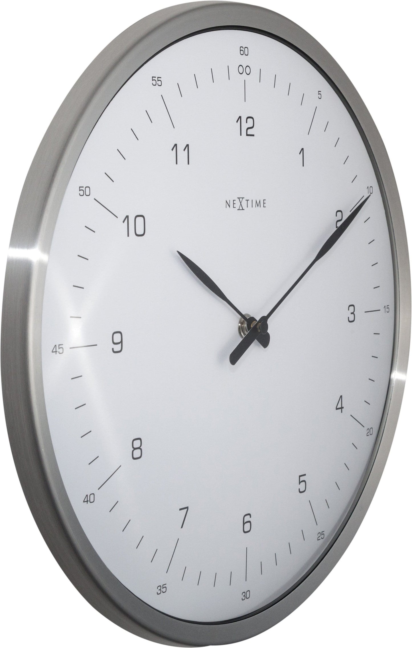 NeXtime 60 Minutes - Stille Wandklok met Koepelglas - 33 cm