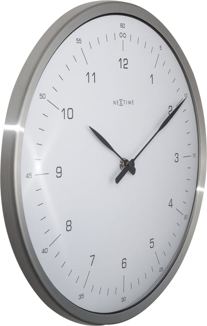 NeXtime 60 Minutes - Stille Wandklok met Koepelglas - 33 cm