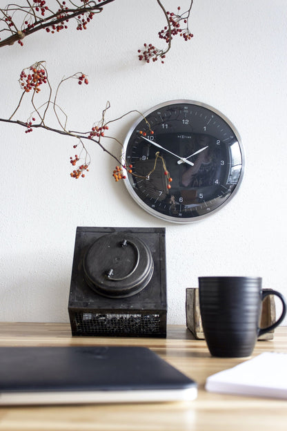 NeXtime 60 Minutes - Stille Wandklok met Koepelglas - 33 cm