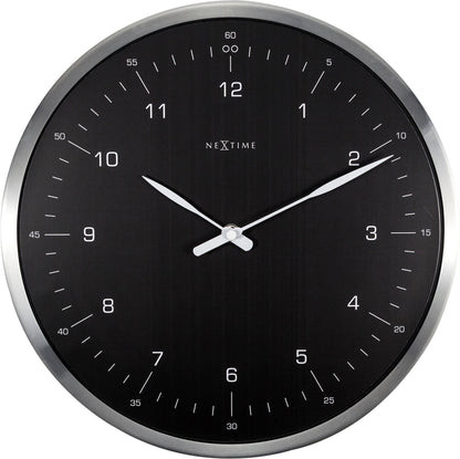 NeXtime 60 Minutes - Stille Wandklok met Koepelglas - 33 cm