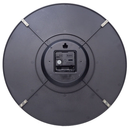 Comnox - Edge Wood Dome - Elegante Wandklok - Stil en Stijlvol - Ø35cm - Lichtbruin - Glas – tijdweergave – silent movement – 1 AA battery