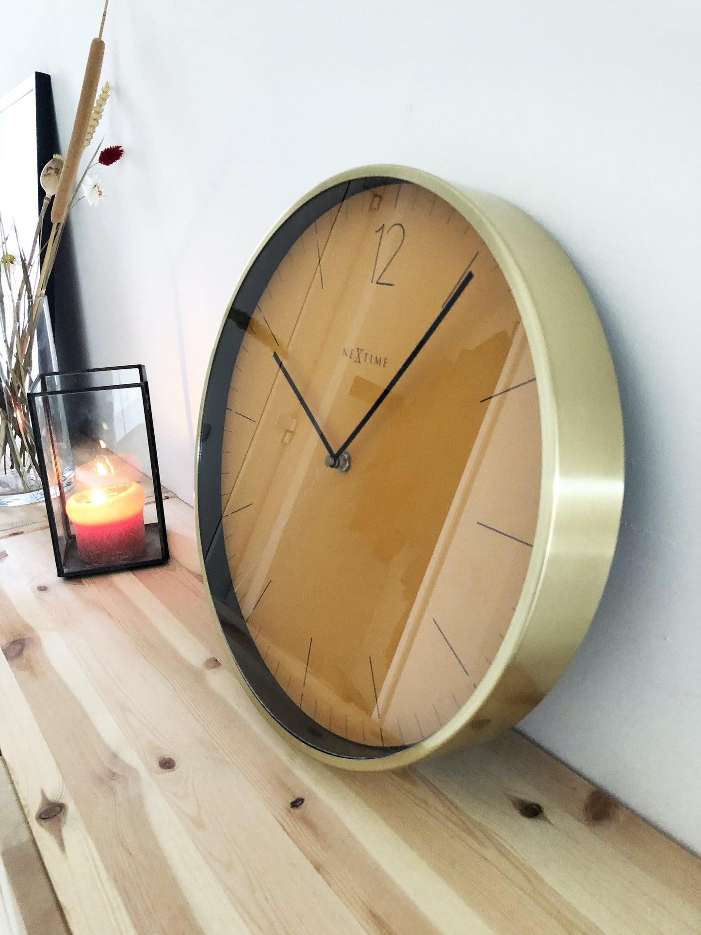 NeXtime Essential Gold - Elegante Wandklok - 34 cm Goud