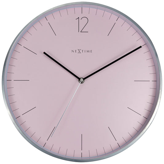 Comnox - NeXtime Essential Silver - Geruisloze wandklok - 34 cm