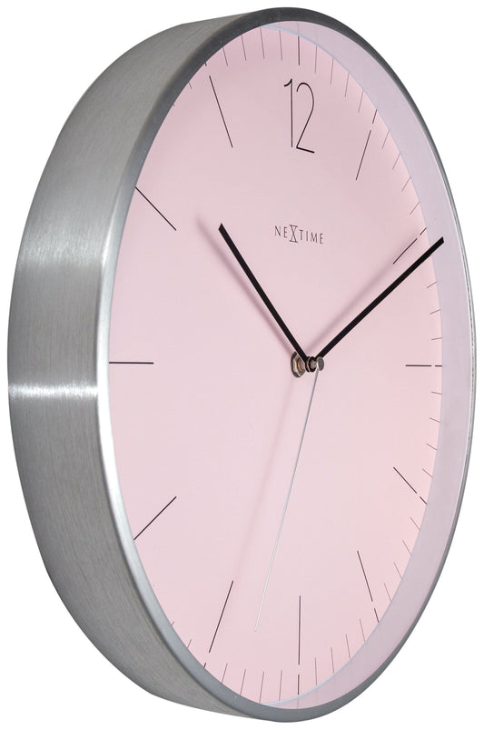 Comnox - NeXtime Essential Silver - Geruisloze wandklok - 34 cm