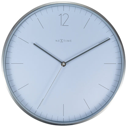 NeXtime Essential Silver - Geruisloze wandklok - 34 cm