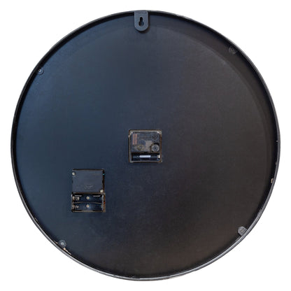 Kleurrijke alpaca wandklok met cactus en bergen