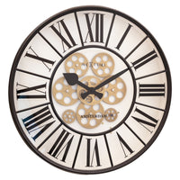 Comnox - NeXtime William Wandklok - Industrieel Design met Bewegende Tandwielen - 50cm