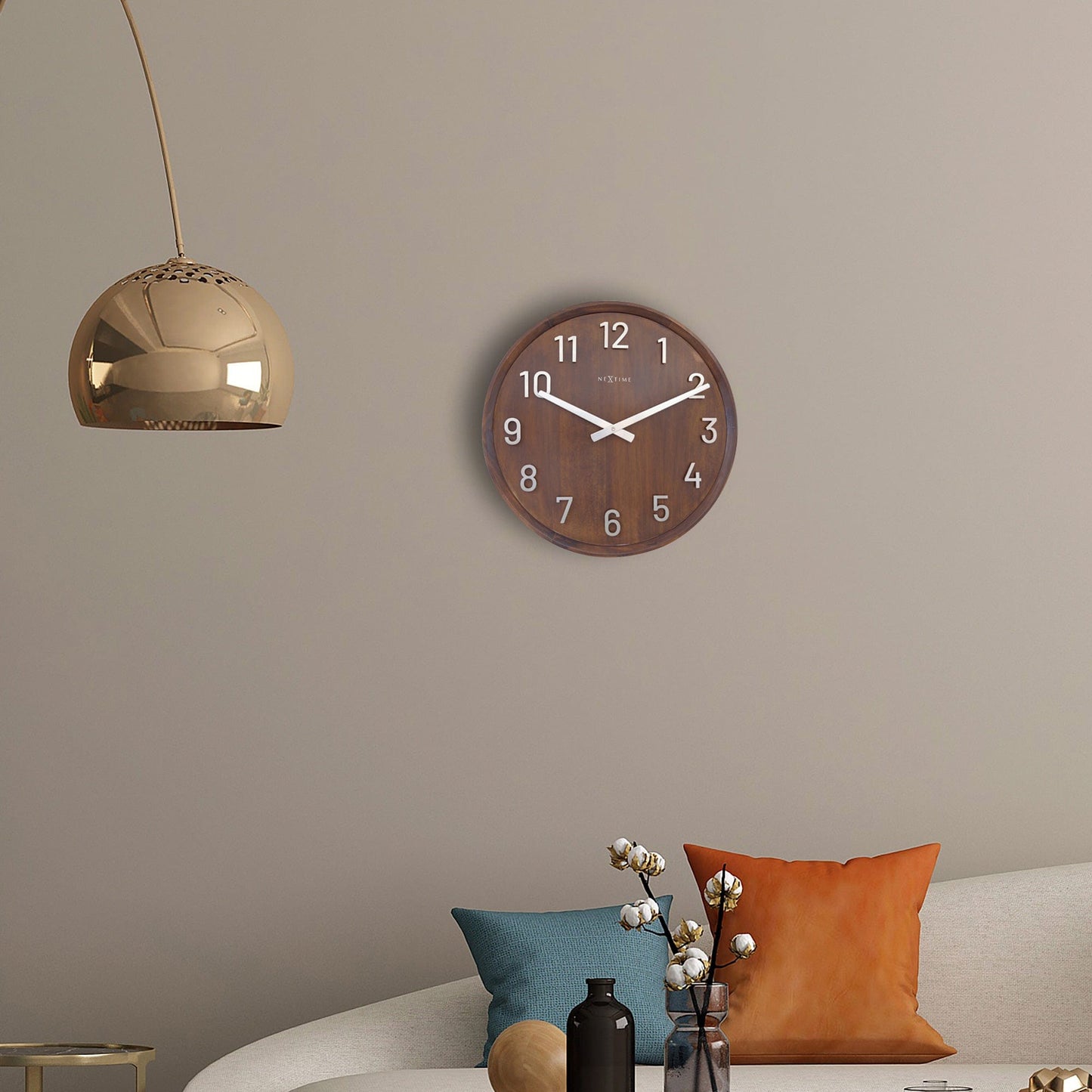 NeXtime Precious - Stille wandklok met 3D effect - 50cm