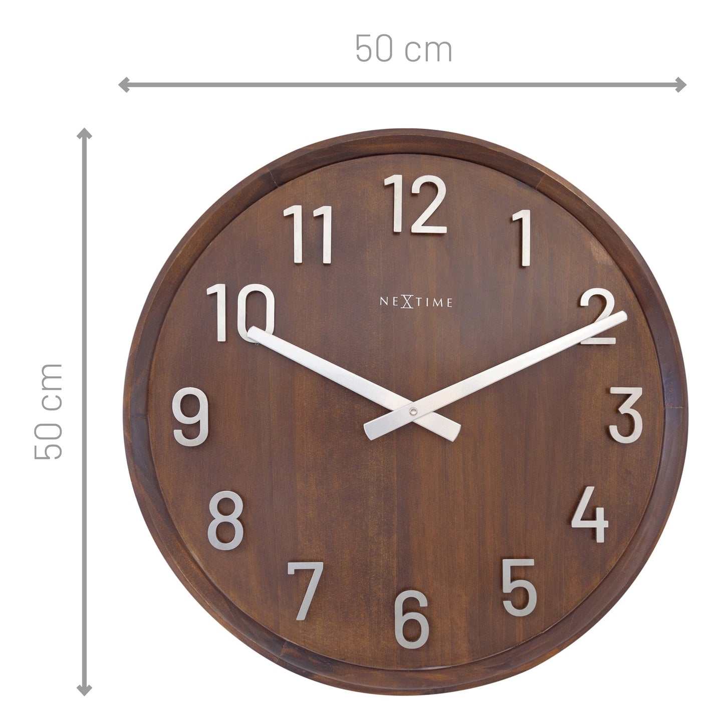 NeXtime Precious - Stille wandklok met 3D effect - 50cm
