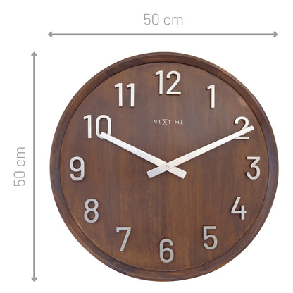 NeXtime Precious - Stille wandklok met 3D effect - 50cm