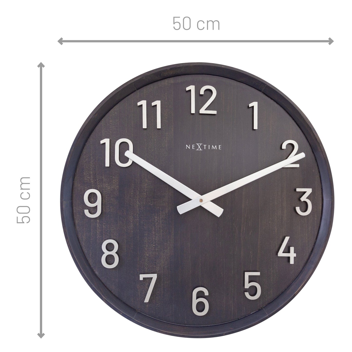 Comnox - Precious - Grote wandklok 50cm - Stille elegantie - Vuurvast horloge - No ticking - 2 jaar garantie