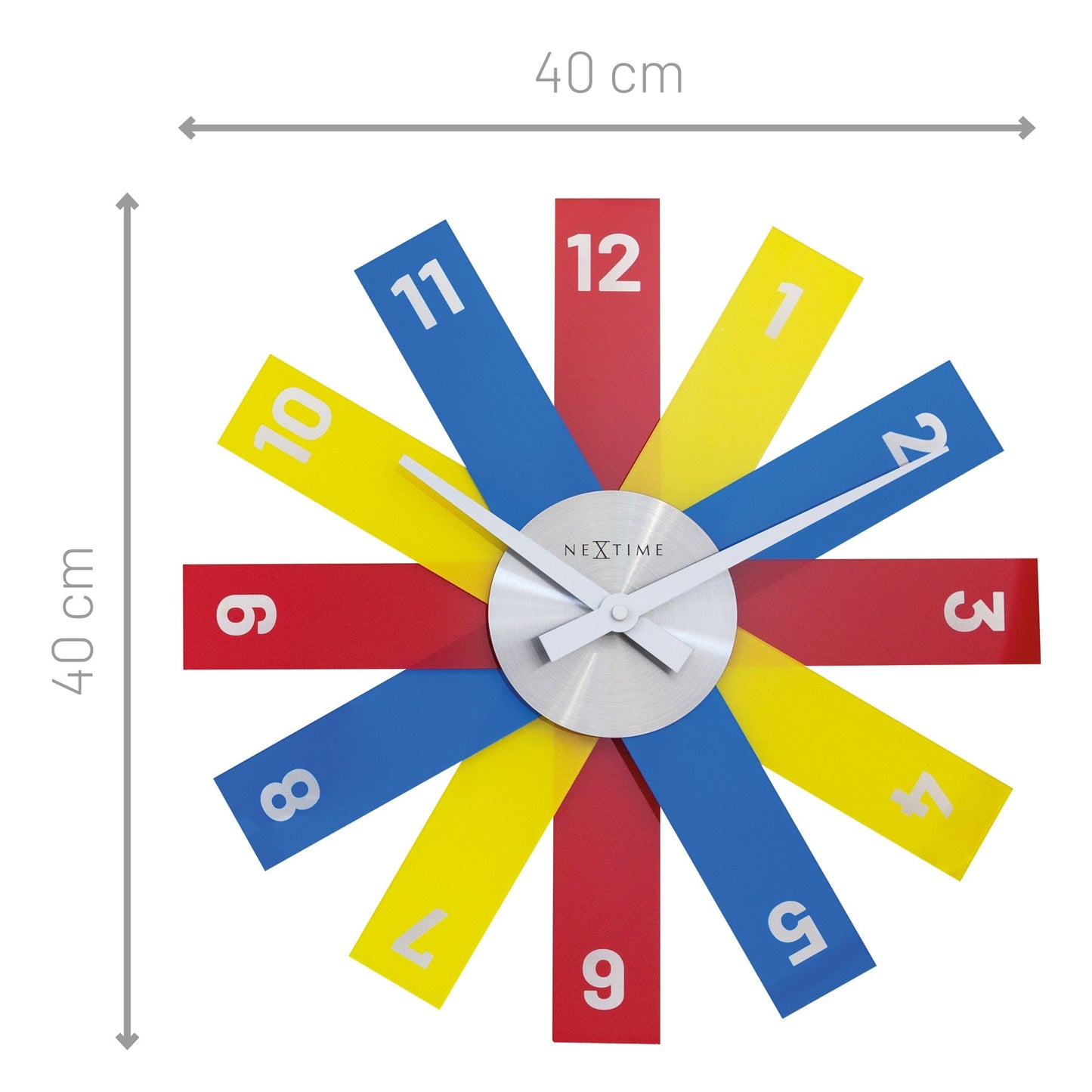 NeXtime Plexi - Stille wandklok met modern design - 40 cm