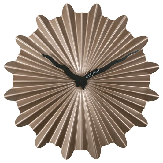 Comnox - Sunny Wandklok 40cm - Stijlvolle rust - Silencieuze tijdweergave - Metaal, goud of bruin - silent, wall clock, metal