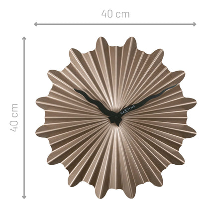 Comnox - Sunny Wandklok 40cm - Stijlvolle rust - Silencieuze tijdweergave - Metaal, goud of bruin - silent, wall clock, metal