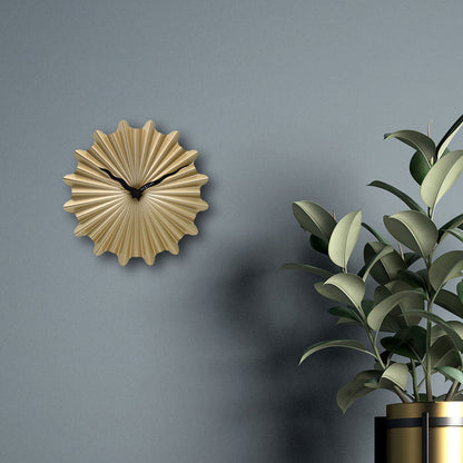 Comnox - Sunny Wandklok 40cm - Stijlvolle rust - Silencieuze tijdweergave - Metaal, goud of bruin - silent, wall clock, metal