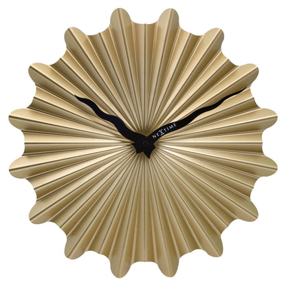 Comnox - Sunny Wandklok 40cm - Stijlvolle rust - Silencieuze tijdweergave - Metaal, goud of bruin - silent, wall clock, metal