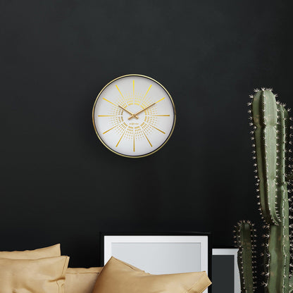 NeXtime Excentric - Elegante Stille Wandklok - 40cm Metaal