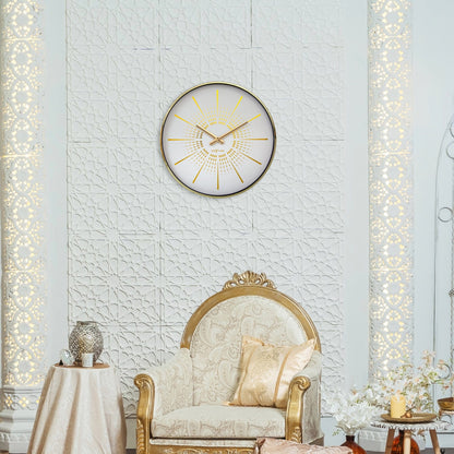 NeXtime Excentric - Elegante Stille Wandklok - 40cm Metaal