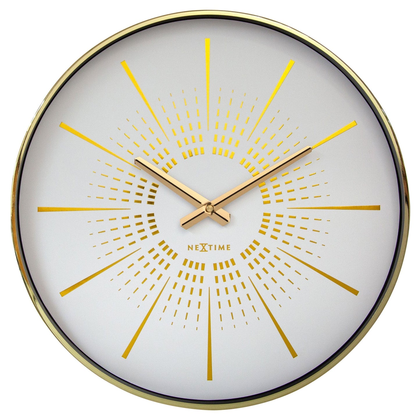 NeXtime Excentric - Elegante Stille Wandklok - 40cm Metaal