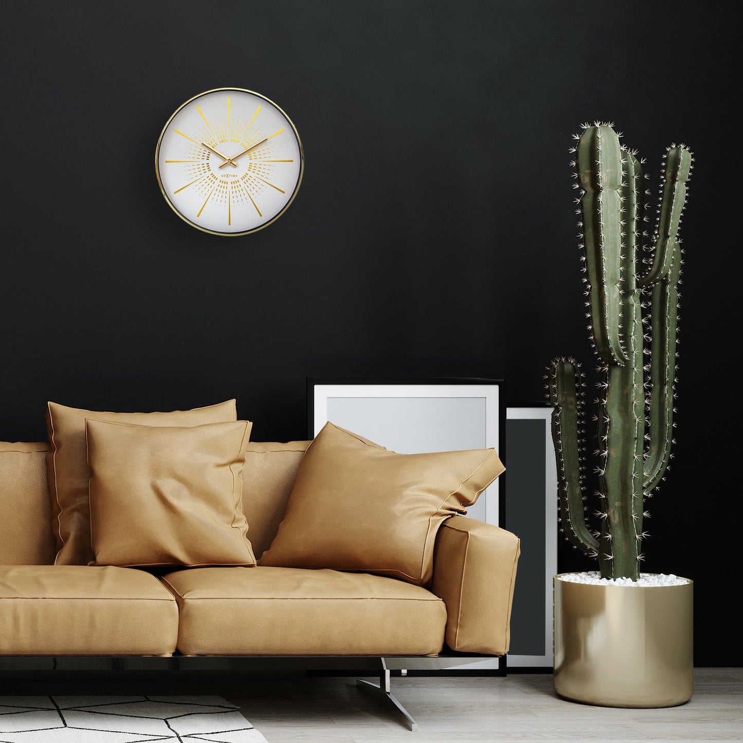NeXtime Excentric - Elegante Stille Wandklok - 40cm Metaal