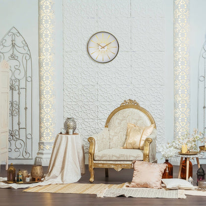 NeXtime Excentric - Elegante Stille Wandklok - 40cm Metaal