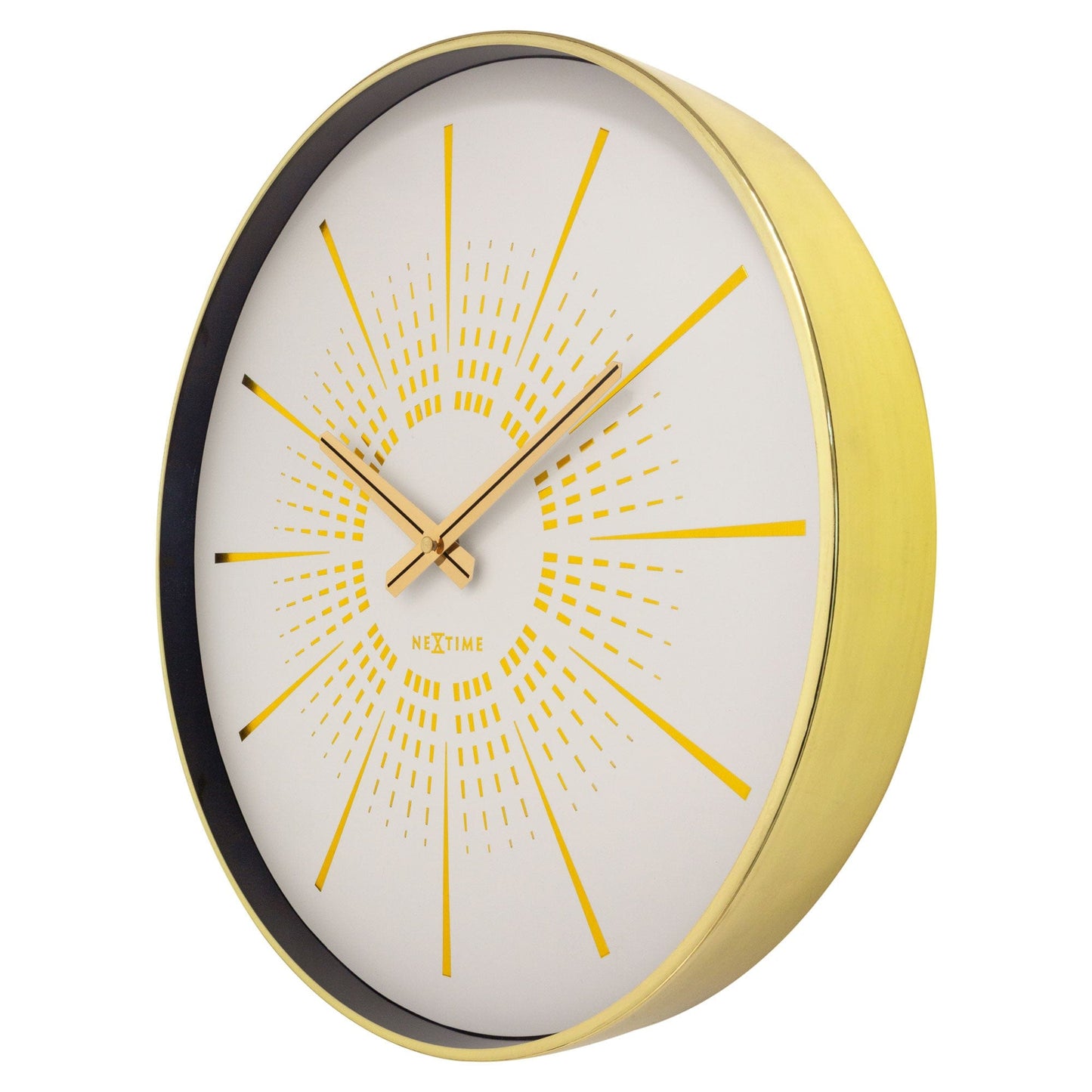NeXtime Excentric - Elegante Stille Wandklok - 40cm Metaal