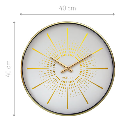 NeXtime Excentric - Elegante Stille Wandklok - 40cm Metaal