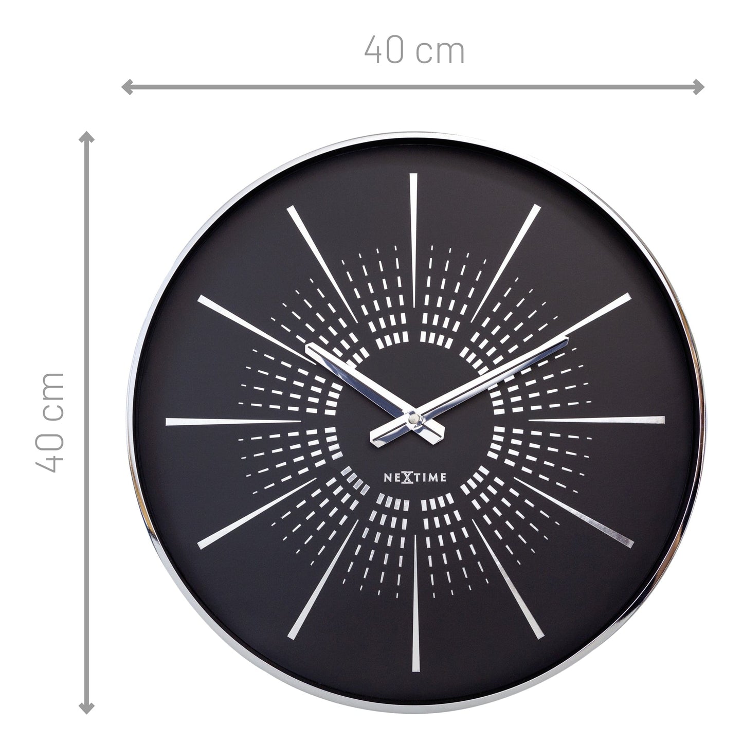 Comnox - Excentric - Wandklok 40cm - Stil & Elegant - 2 Jaar Garantie - Met AA Batterij - Goud/White