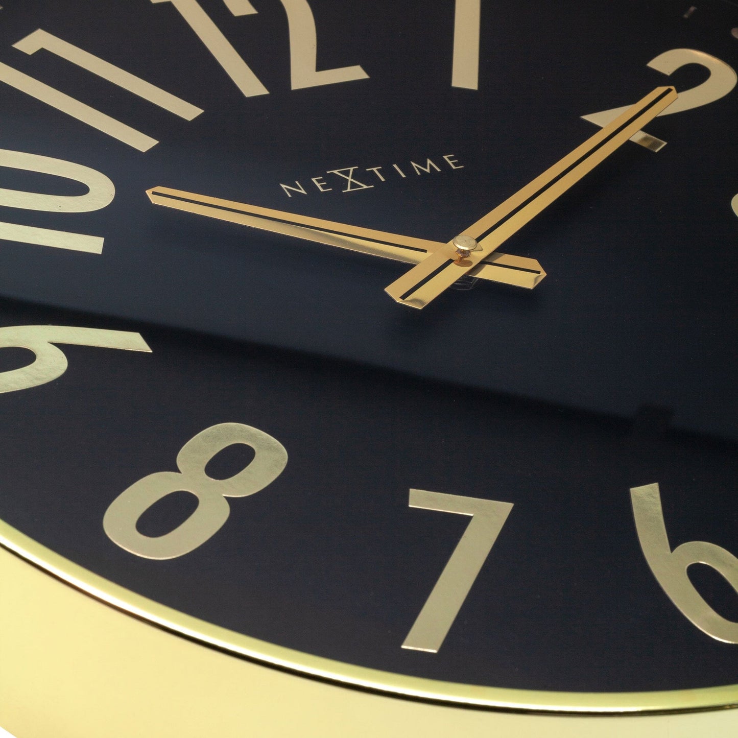 NeXtime Alchemy - Stille wandklok - Metaal Zilver/Blauw