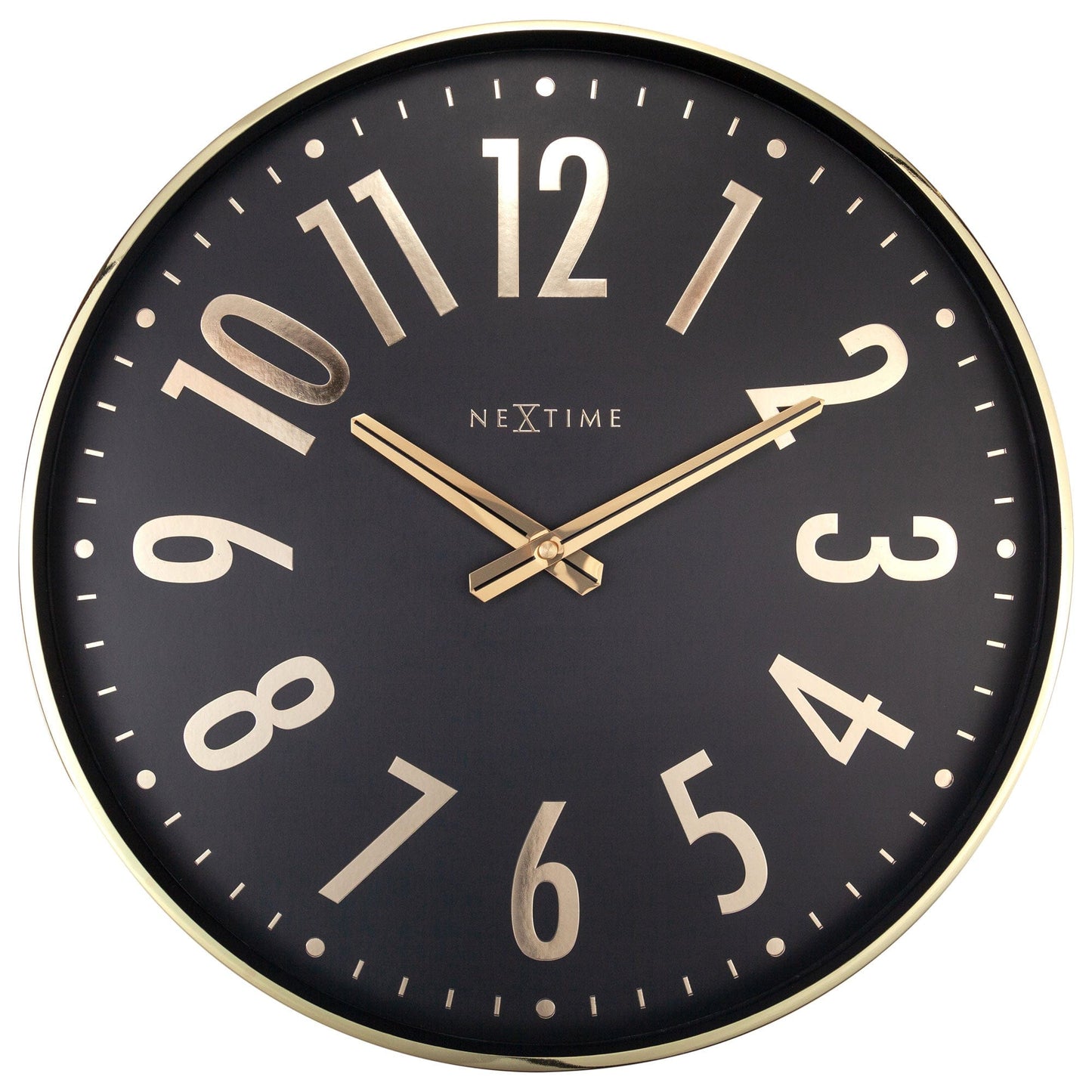 NeXtime Alchemy - Stille wandklok - Metaal Zilver/Blauw