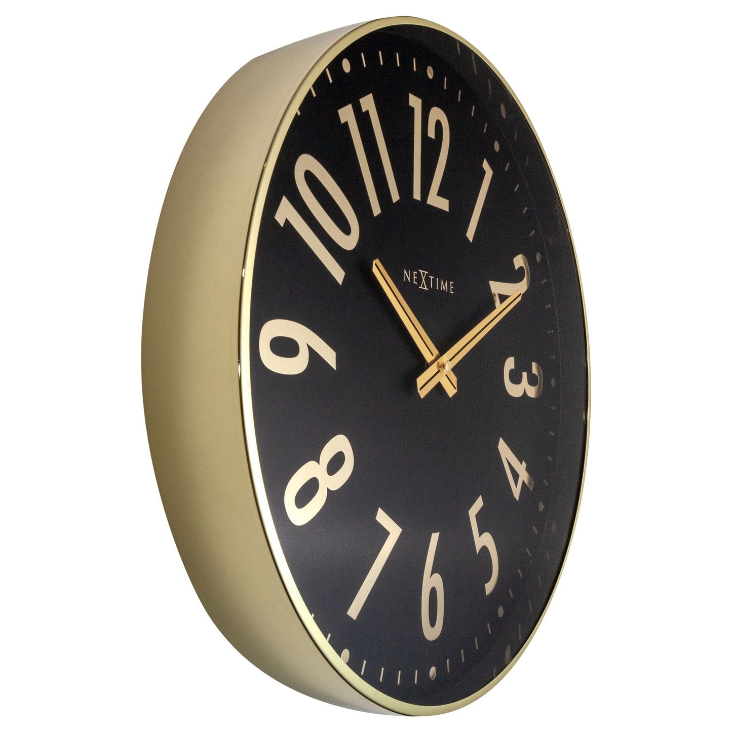 NeXtime Alchemy - Stille wandklok - Metaal Zilver/Blauw