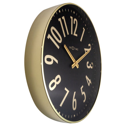 NeXtime Alchemy - Stille wandklok - Metaal Zilver/Blauw
