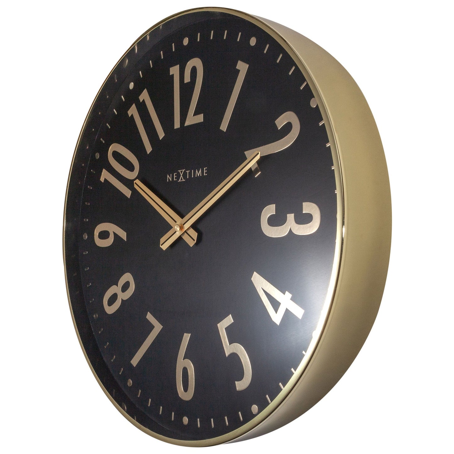 NeXtime Alchemy - Stille wandklok - Metaal Zilver/Blauw