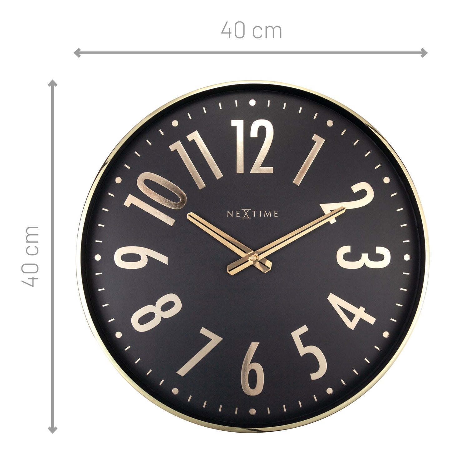 NeXtime Alchemy - Stille wandklok - Metaal Zilver/Blauw