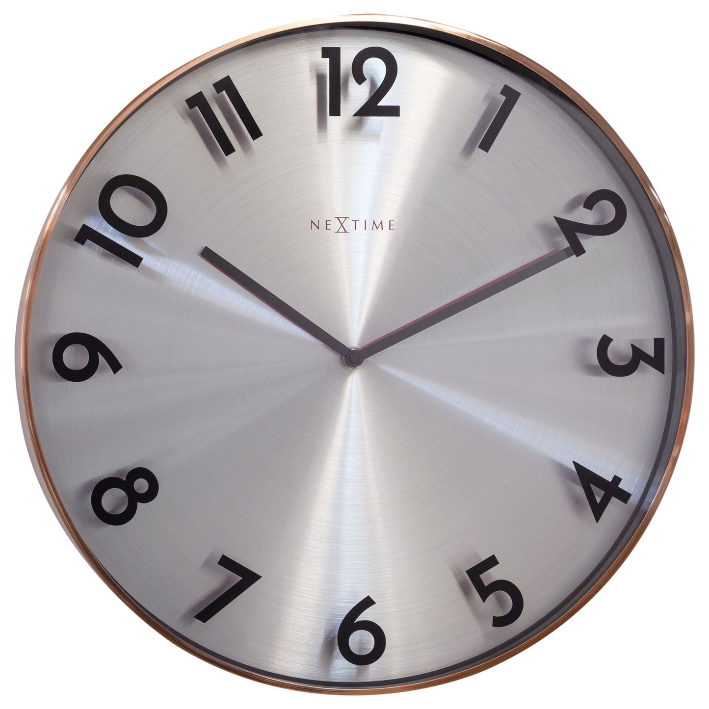 NeXtime Reflection - Stille wandklok met metaal-effect - 40 cm