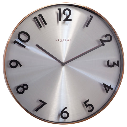 Comnox - NeXtime Reflection - Stille wandklok met metaal-effect - 40 cm