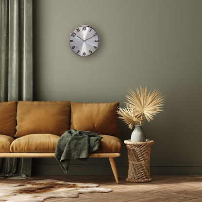 NeXtime Reflection - Stille wandklok met metaal-effect - 40 cm