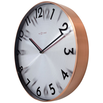 NeXtime Reflection - Stille wandklok met metaal-effect - 40 cm