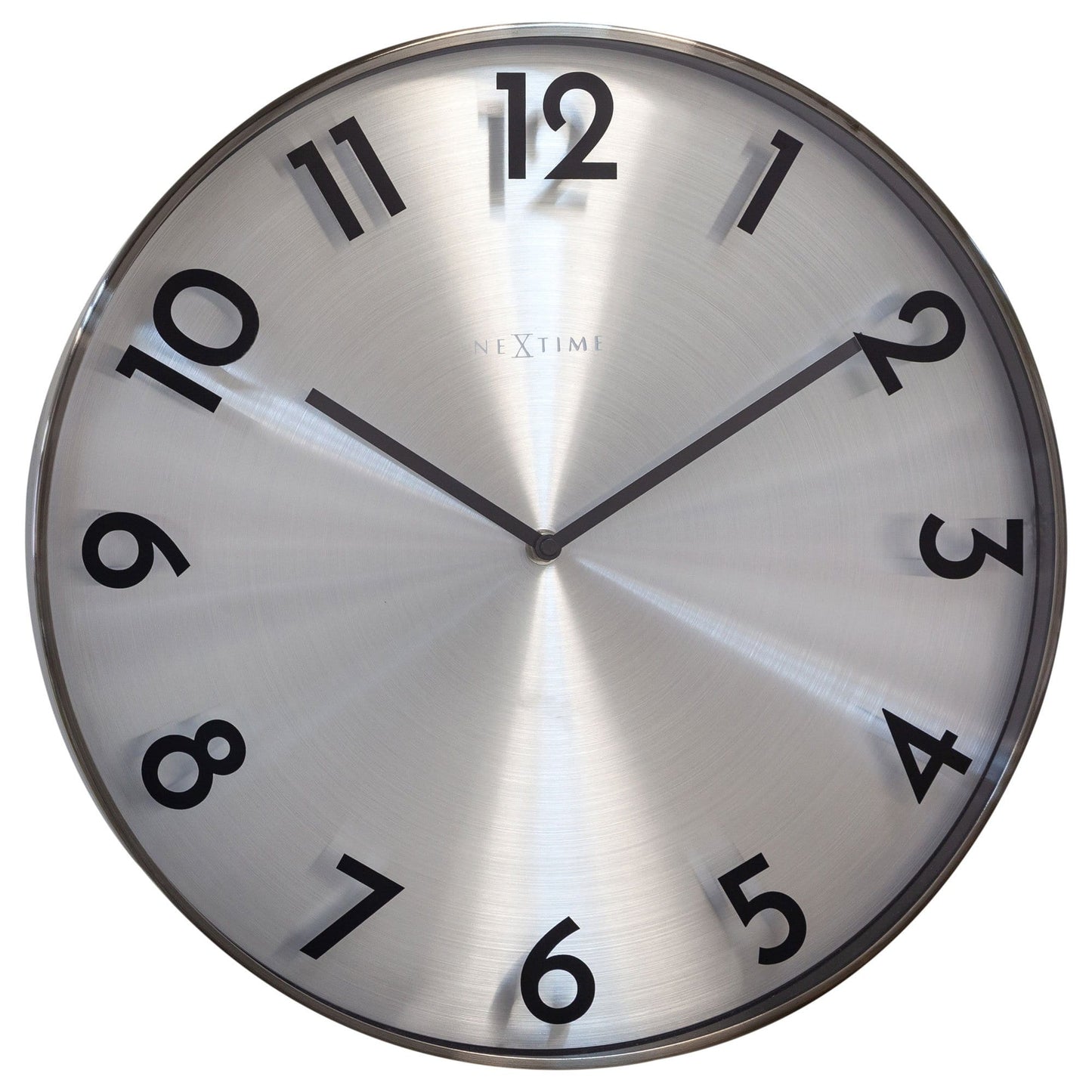 NeXtime Reflection - Stille wandklok met metaal-effect - 40 cm