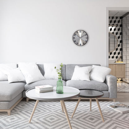 NeXtime Reflection - Stille wandklok met metaal-effect - 40 cm