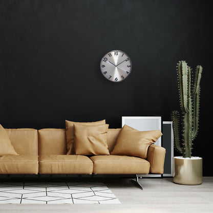 NeXtime Reflection - Stille wandklok met metaal-effect - 40 cm