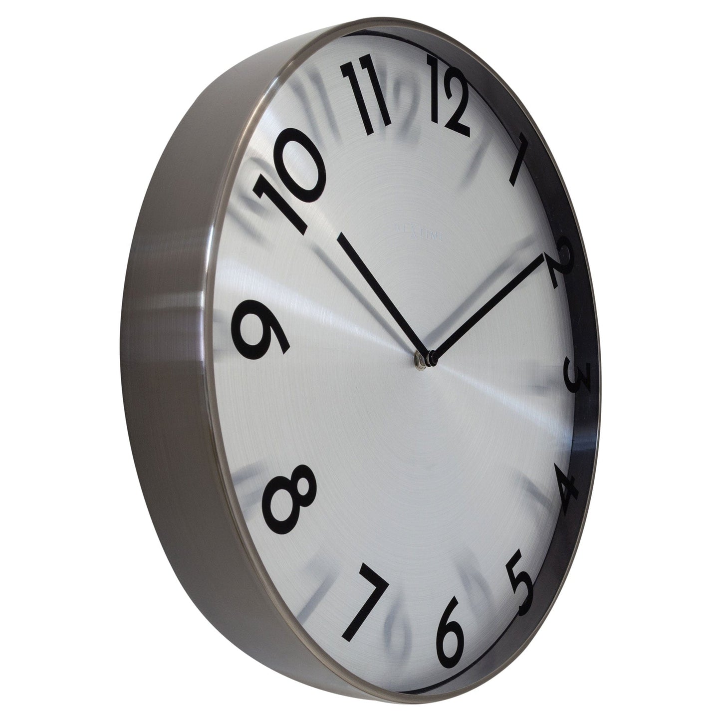 NeXtime Reflection - Stille wandklok met metaal-effect - 40 cm