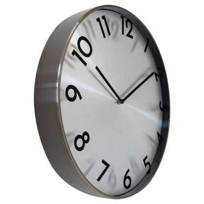 NeXtime Reflection - Stille wandklok met metaal-effect - 40 cm
